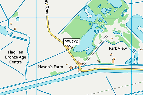 PE6 7YX map - OS VectorMap District (Ordnance Survey)