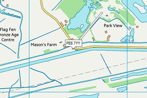 PE6 7YY map - OS VectorMap District (Ordnance Survey)