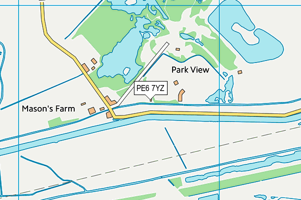 PE6 7YZ map - OS VectorMap District (Ordnance Survey)