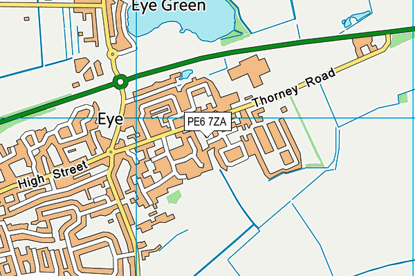 PE6 7ZA map - OS VectorMap District (Ordnance Survey)