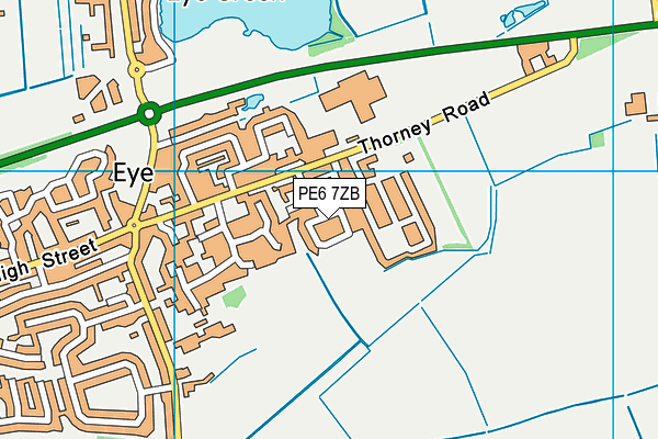 PE6 7ZB map - OS VectorMap District (Ordnance Survey)