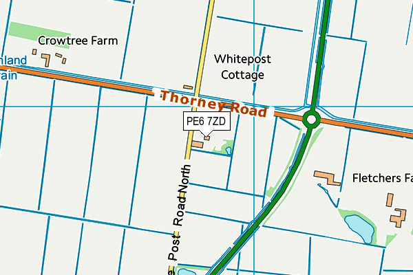 PE6 7ZD map - OS VectorMap District (Ordnance Survey)