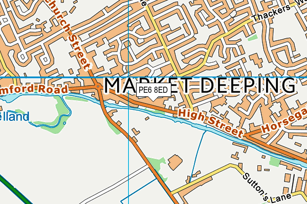 PE6 8ED map - OS VectorMap District (Ordnance Survey)