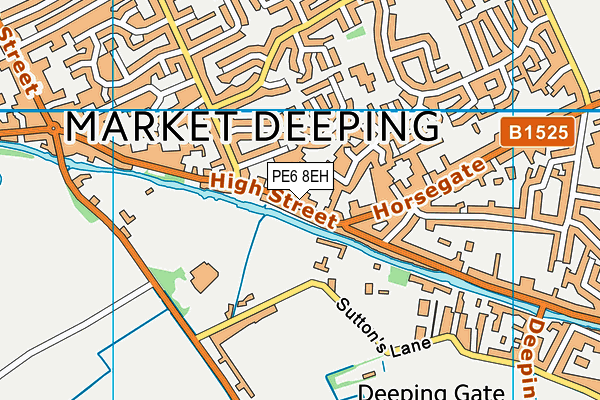PE6 8EH map - OS VectorMap District (Ordnance Survey)