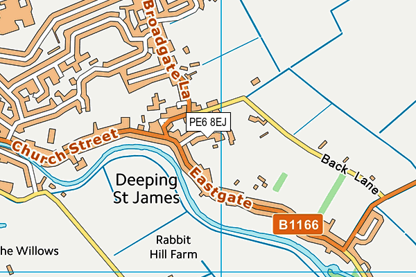 PE6 8EJ map - OS VectorMap District (Ordnance Survey)