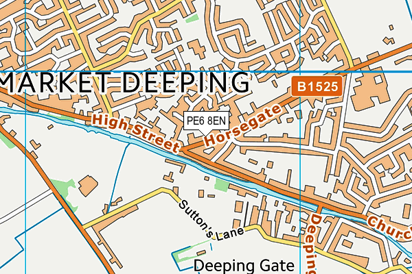 PE6 8EN map - OS VectorMap District (Ordnance Survey)