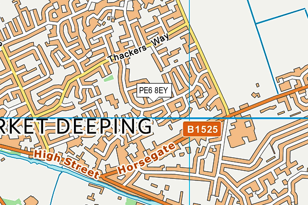 Linchfield Academy map (PE6 8EY) - OS VectorMap District (Ordnance Survey)