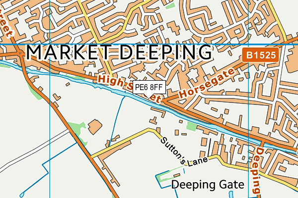 PE6 8FF map - OS VectorMap District (Ordnance Survey)