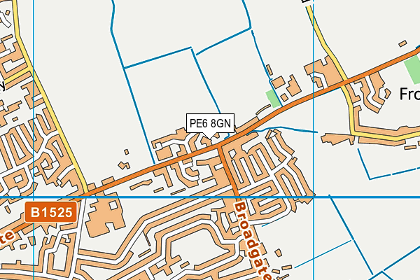 PE6 8GN map - OS VectorMap District (Ordnance Survey)