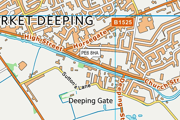 PE6 8HA map - OS VectorMap District (Ordnance Survey)