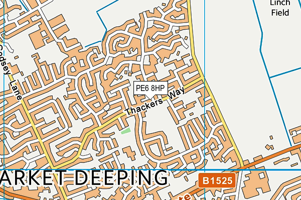 PE6 8HP map - OS VectorMap District (Ordnance Survey)