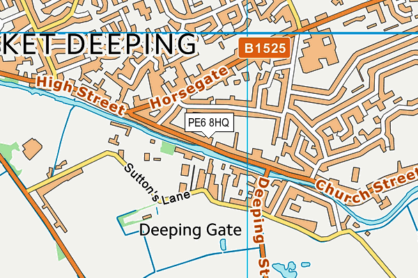 PE6 8HQ map - OS VectorMap District (Ordnance Survey)
