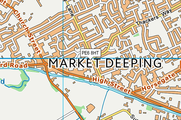 PE6 8HT map - OS VectorMap District (Ordnance Survey)