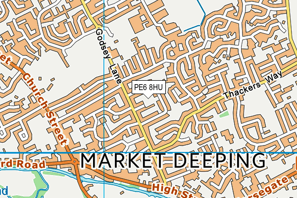 PE6 8HU map - OS VectorMap District (Ordnance Survey)