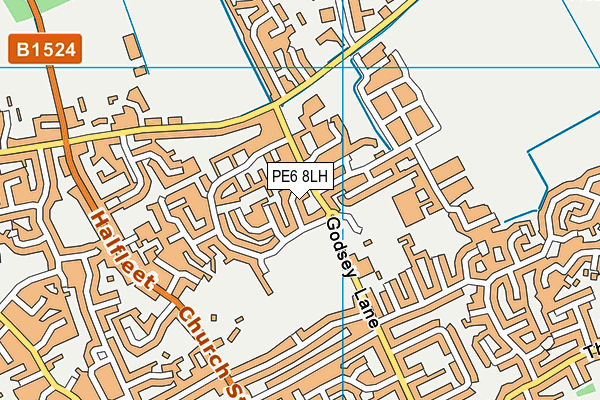 PE6 8LH map - OS VectorMap District (Ordnance Survey)