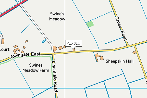 PE6 8LQ map - OS VectorMap District (Ordnance Survey)