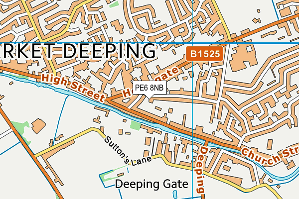 PE6 8NB map - OS VectorMap District (Ordnance Survey)