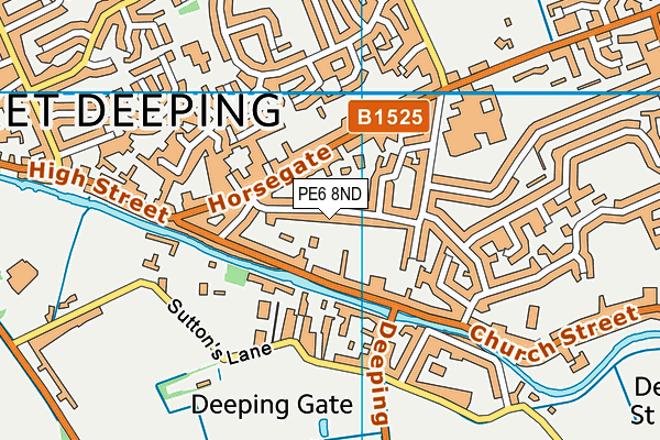 PE6 8ND map - OS VectorMap District (Ordnance Survey)