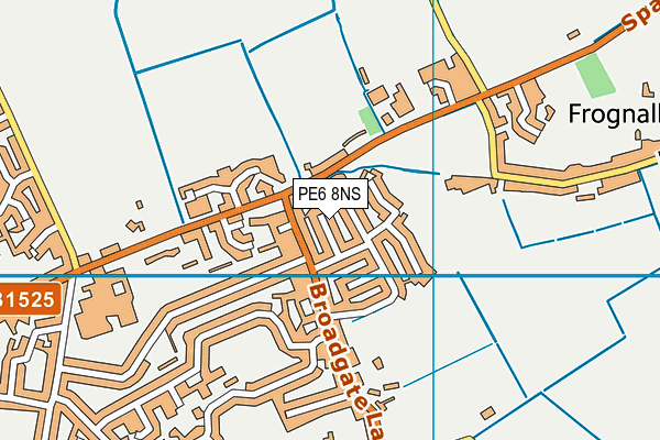 PE6 8NS map - OS VectorMap District (Ordnance Survey)
