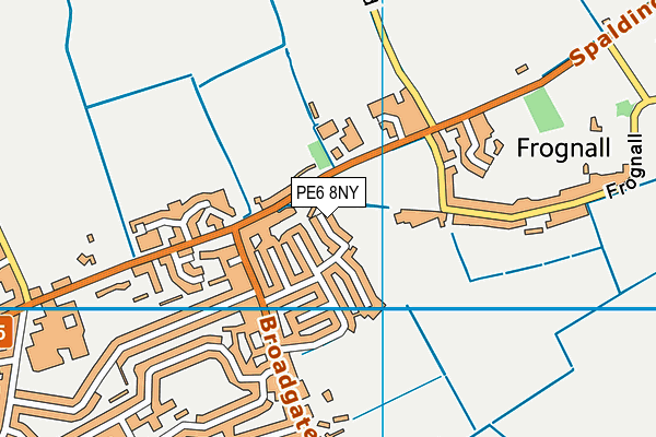 PE6 8NY map - OS VectorMap District (Ordnance Survey)