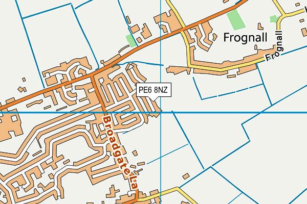 PE6 8NZ map - OS VectorMap District (Ordnance Survey)