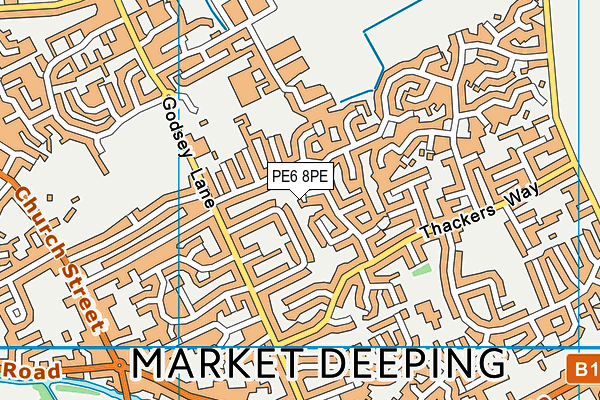 PE6 8PE map - OS VectorMap District (Ordnance Survey)