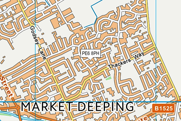 PE6 8PH map - OS VectorMap District (Ordnance Survey)