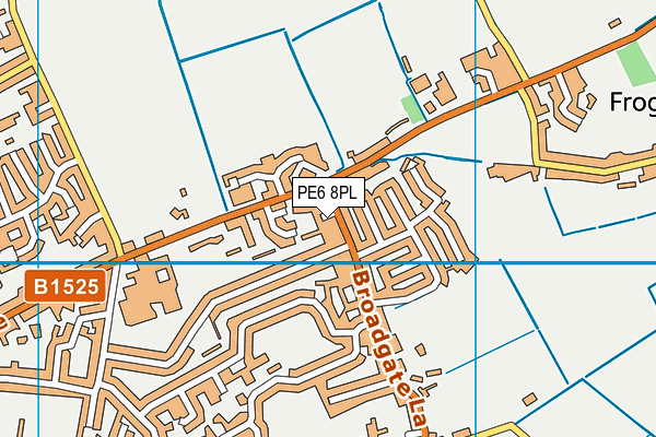 PE6 8PL map - OS VectorMap District (Ordnance Survey)