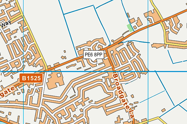 PE6 8PP map - OS VectorMap District (Ordnance Survey)