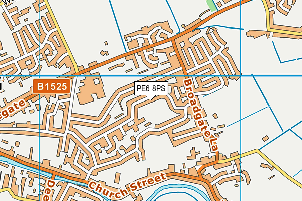 PE6 8PS map - OS VectorMap District (Ordnance Survey)