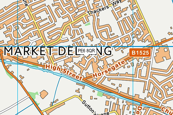 PE6 8QR map - OS VectorMap District (Ordnance Survey)