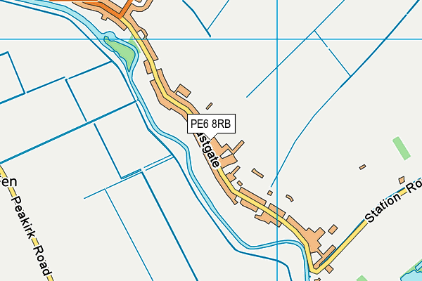 PE6 8RB map - OS VectorMap District (Ordnance Survey)