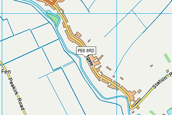 PE6 8RD map - OS VectorMap District (Ordnance Survey)