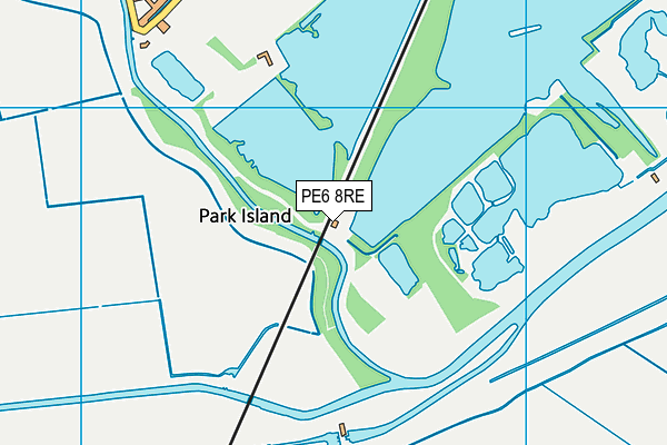 PE6 8RE map - OS VectorMap District (Ordnance Survey)