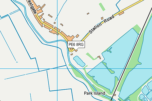 PE6 8RG map - OS VectorMap District (Ordnance Survey)