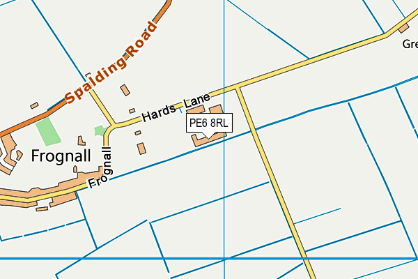 PE6 8RL map - OS VectorMap District (Ordnance Survey)