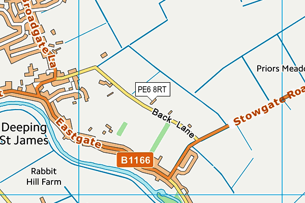 PE6 8RT map - OS VectorMap District (Ordnance Survey)