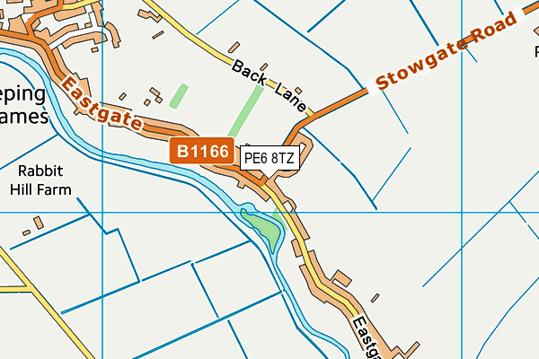 PE6 8TZ map - OS VectorMap District (Ordnance Survey)