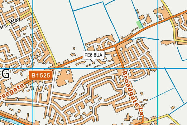 PE6 8UA map - OS VectorMap District (Ordnance Survey)