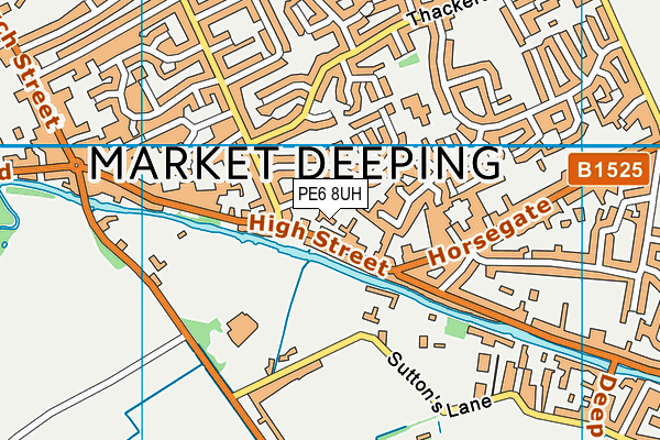 PE6 8UH map - OS VectorMap District (Ordnance Survey)