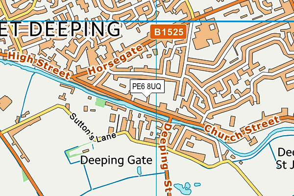 PE6 8UQ map - OS VectorMap District (Ordnance Survey)