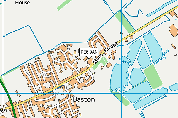 PE6 9AN map - OS VectorMap District (Ordnance Survey)