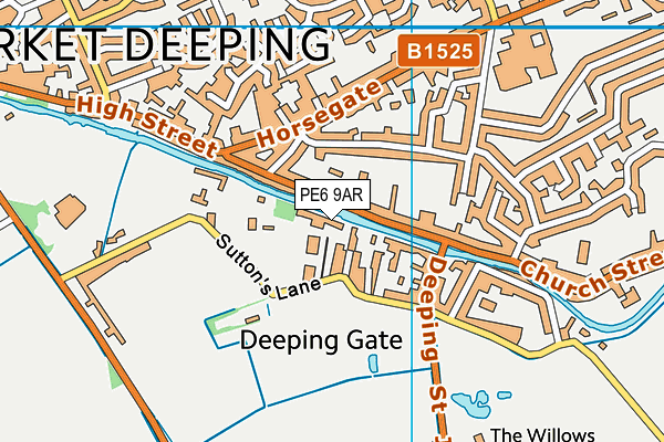 PE6 9AR map - OS VectorMap District (Ordnance Survey)
