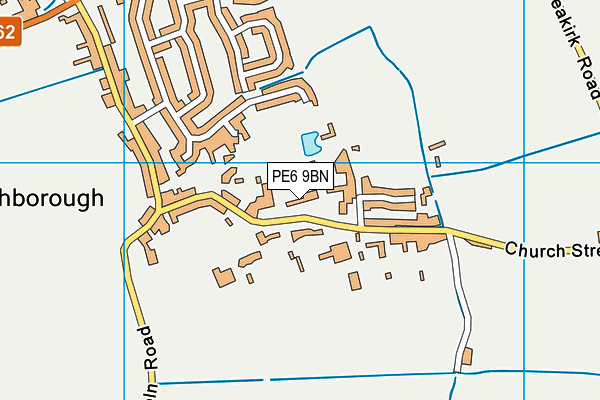 PE6 9BN map - OS VectorMap District (Ordnance Survey)