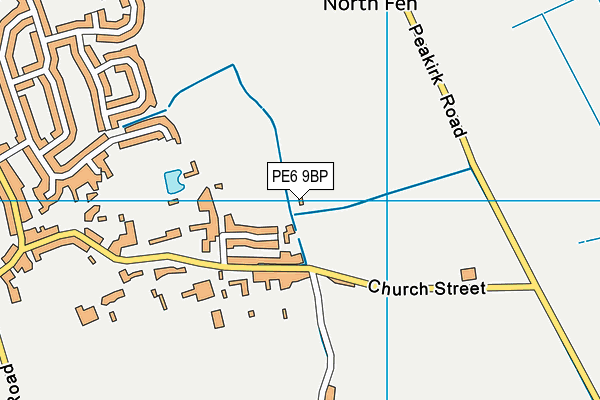 PE6 9BP map - OS VectorMap District (Ordnance Survey)