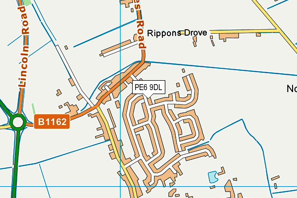 PE6 9DL map - OS VectorMap District (Ordnance Survey)