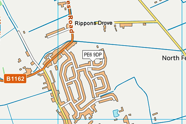 PE6 9DP map - OS VectorMap District (Ordnance Survey)