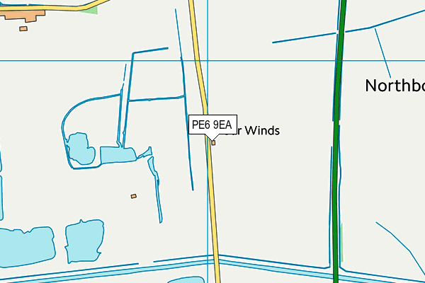 PE6 9EA map - OS VectorMap District (Ordnance Survey)