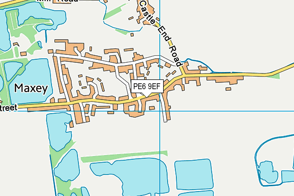 PE6 9EF map - OS VectorMap District (Ordnance Survey)