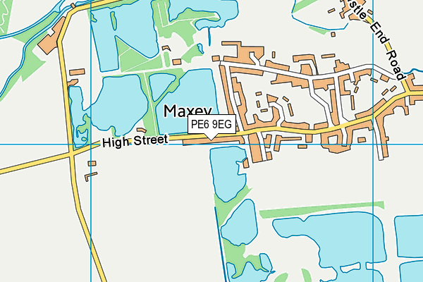 PE6 9EG map - OS VectorMap District (Ordnance Survey)